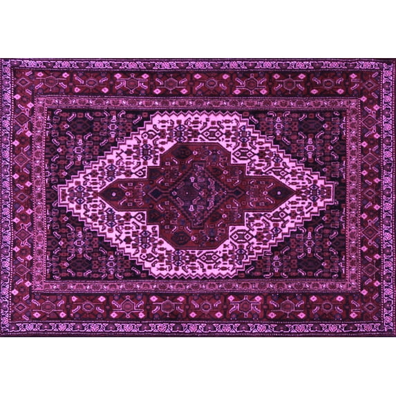 Ahgly Company Indoor Rectangle Persian Purple Traditional Area Rugs, 2' x 4'