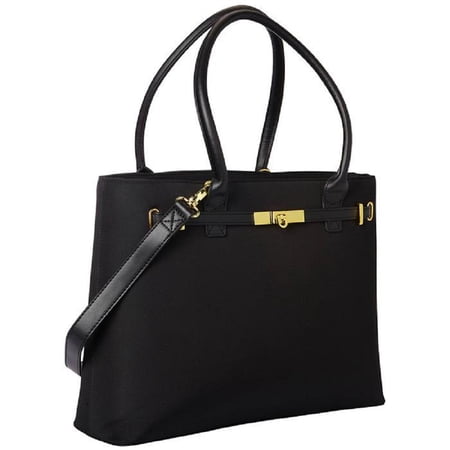 UPC: 0183248000299 | 15  Thoroughbred Laptop Tote Handbag | Shopping Bag | Women s Shoulder Purse (Black)