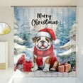 thumbnail image 3 of Merry Christmas Bulldog Enjoys Woofmas Winter Xmas Holiday Shower Curtain Dog Lover Gifts Idea Waterproof Bathroom Bathtub Curtain - 02022, 3 of 5