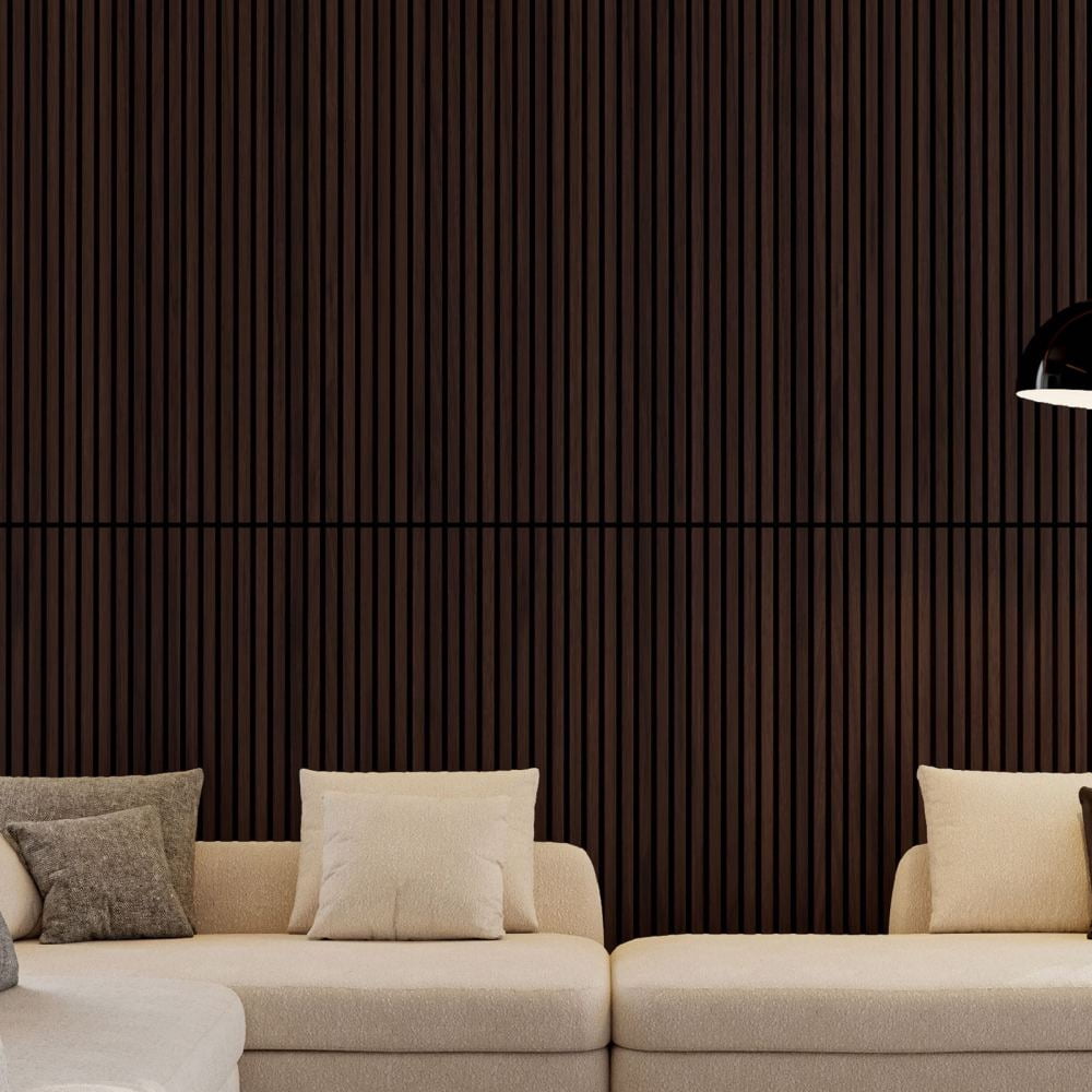 Wood Panels for Wall Slat Wall Panels, 4PC Wood Slat Acoustic Panels,3D Fluted Sound Absorbing Panel