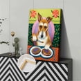 thumbnail image 3 of Vintage Abstract Canvas Wall Art Print Dog Eating Peanut Butter Toast Home Decor, 3 of 8