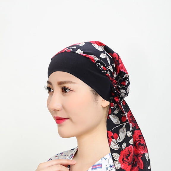 karymi Women Vintage Elastic Wide Chemo Scarf Turbans Night Sleep Hat Cap Birthday Gifts for Men Mens Gifts
