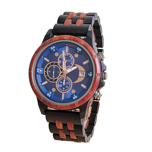 Luxury Retro Timepiece Quartz Movement, Elegant Watch for Men, Durable and Precise Timekeeping, Wooden Round Dial Mechanical Watch, Wooden Strap, Classic Vintage Style