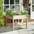 thumbnail image 2 of Raised Garden Bed Wood Elevated with Legs Shelf Above Ground Standing Planters Box Outdoor Square for Vegetables Flower Plants Herb, Wood, 2 of 5