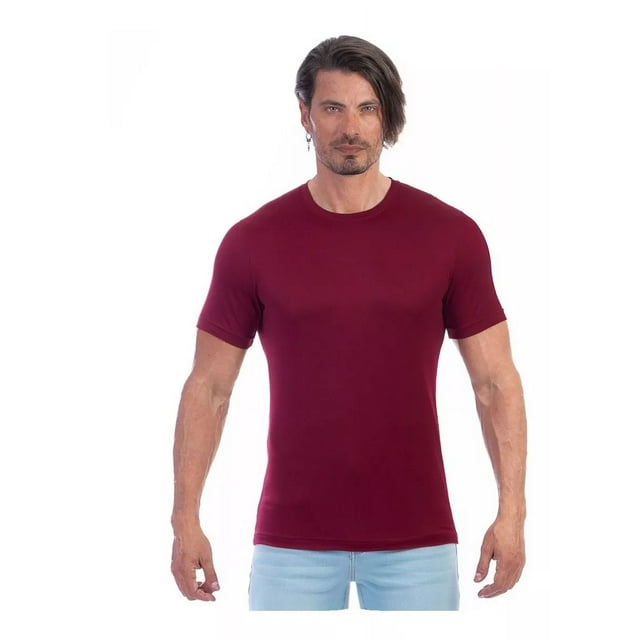 Playera Manga Corta Hombre Lisa, C/redondo Slim Fit - Basic