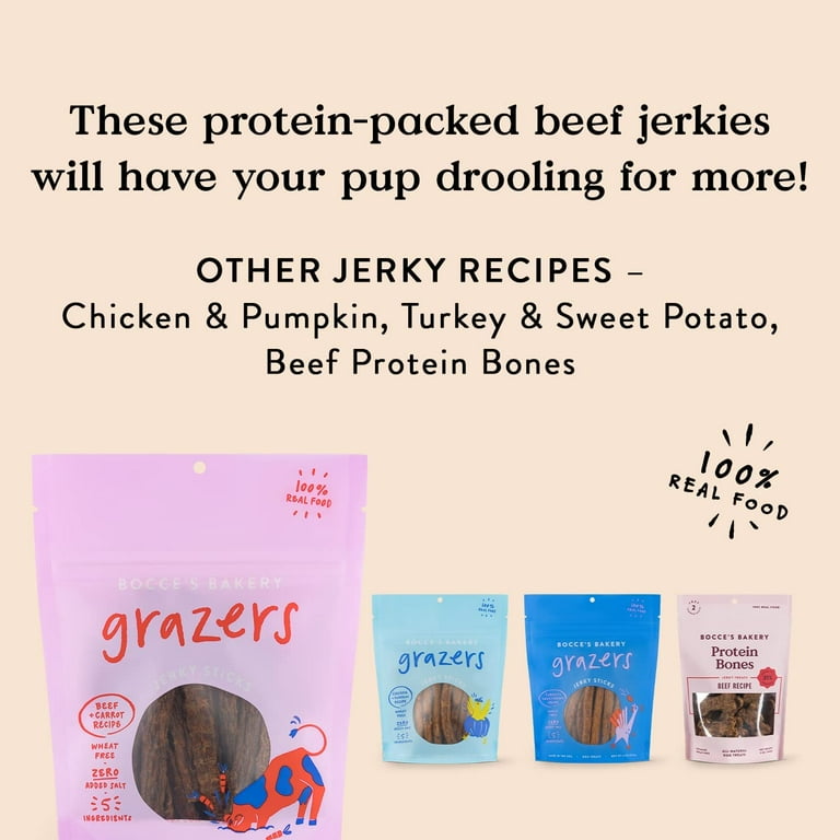 Bocce's Bakery Protein Bones Beef Recipe Jerky Dog Treats Bocce's Bakery Protein Bones Beef Recipe Jerky Dog Treats