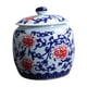 thumbnail image 2 of Jarrones de porcelana azul y blanca con diseño de jengibre, floreros de cerámica, jarrones decorativos, artesanías Flores rojas, 2 of 9