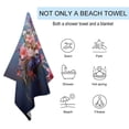thumbnail image 2 of Watercolor Wildflowers Ultra Fine Fiber Beach Towels for Travel And Quick Drying Absorbent Towels for Swimming, 2 of 7