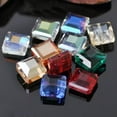 thumbnail image 2 of U8MO 10pcs Square Faceted Crystal Glass 13mm Loose Beads for Jewelry Making DIY-Blue Colorzied, 2 of 4
