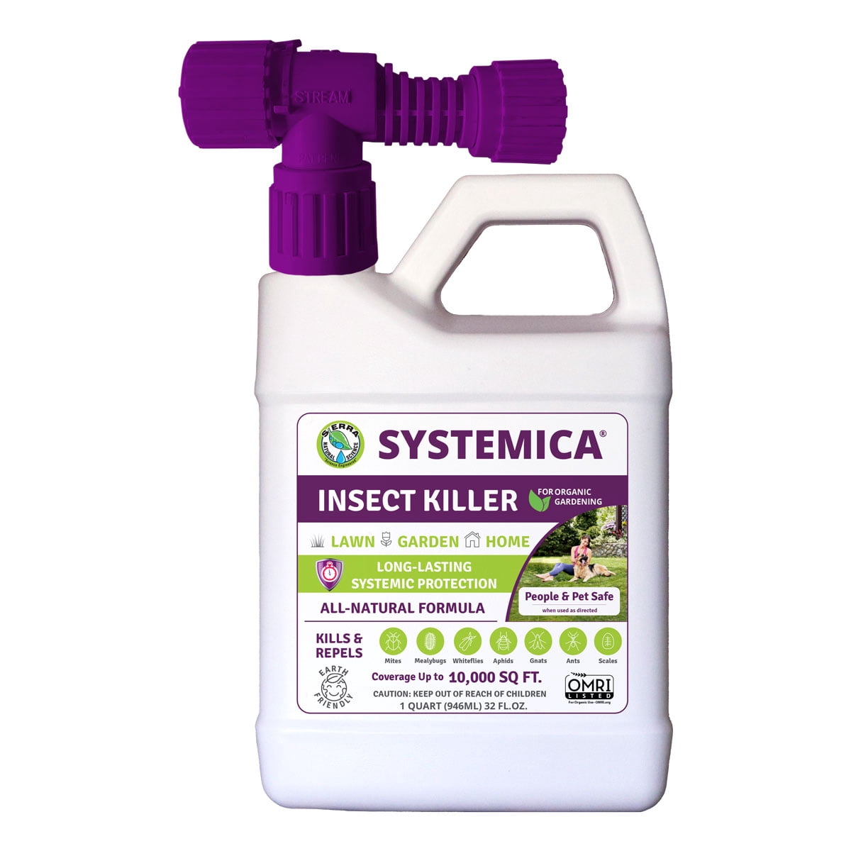 Systemica Natural Organic Insect Killer - 32 fl oz Hose-End Sprayer by Sierra Natural Sciences