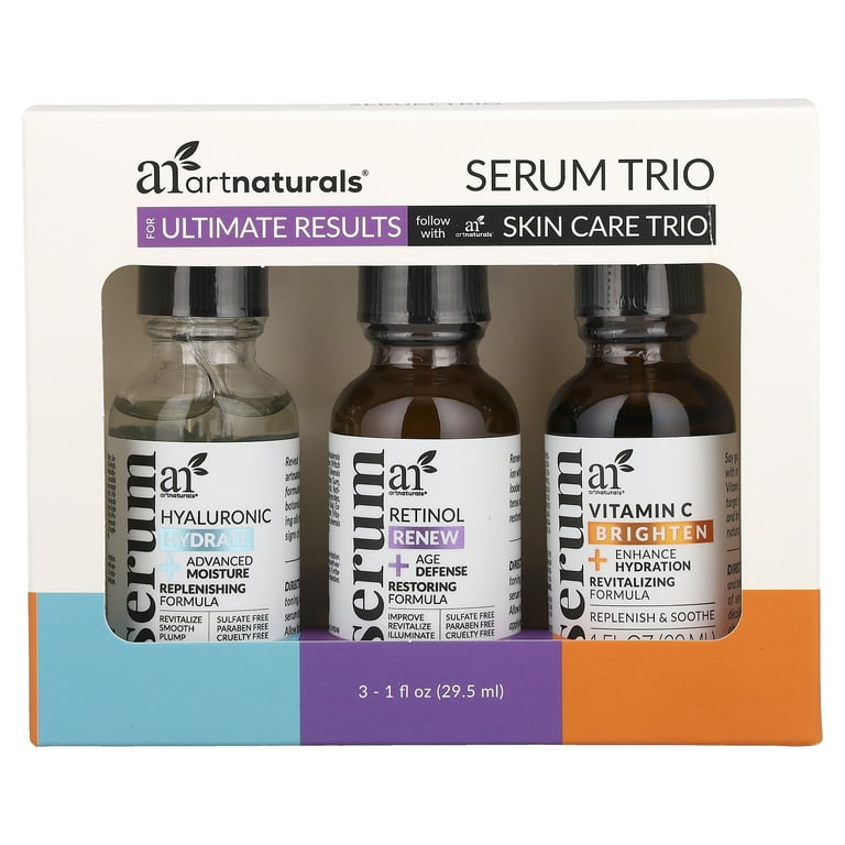 ArtNaturals Facial Skincare Serum Trio Set for Smooth Skin, Age