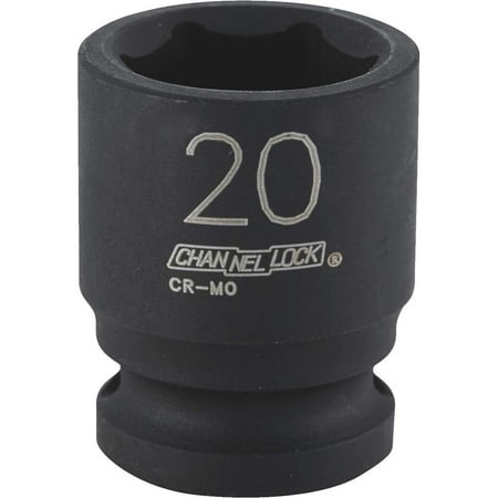 

Channellock 1/2 Drive 20 mm 6-Point Shallow Metric Impact Socket
