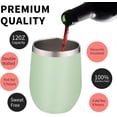 thumbnail image 4 of 12oz/6 Pack Wine Tumbler Glasses with Lid Stemless Double Wall Vacuum Stainless Steel Travel Tumbler Keeping Cold & Hot for Wine,Coffee,Christmas Drinks-Family and Gifts (Multi color-couple), 4 of 13