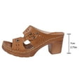 thumbnail image 5 of THDHVS Brown Sandals Women,Womens Sandals,Women's Fashion Casual Versatile Solid Color Hollow Carved Style Fashion Thick Heel Sandals Brown, 5 of 10