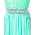 thumbnail image 7 of Eandarui Kids Flower Girl Floral Lace Dress Halter Neck Chiffon Long Junior Bridesmaid Dress Pageant Mint Green 12, 7 of 7