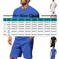 thumbnail image 3 of Eres Más Que una Prueba Puntuación Camisa Hombres Moda Cordón de Color Sólido Manga Corta Blusas con Cuello en V Conjunto de Cintura Elástica, 3 of 7