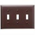 thumbnail image 2 of Pass & Seymour SP3U 3 Gang, 3 Toggle Openings Urea Wall Plate, Brown, 2 of 2