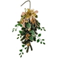 thumbnail image 1 of Christmas Teardrop Swag Lifelike Christmas Simulation Pine Needle Wreath Decor, 1 of 8