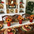 thumbnail image 3 of Table Runner Dresser Scarves 90 Inch Long,Hello Autumn Farm Maple Leaves Linen Dining Table Runners Thanksgiving Fall Leaf on Linen Tabletop Scarf for Wedding Holiday Party Kitchen, 3 of 8