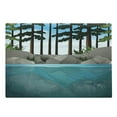 thumbnail image 1 of Landscape Cutting Board, Water Scene out in the Wild Forest Environment Mother Nature Items Trees, Decorative Tempered Glass Cutting and Serving Board, in 3 Sizes, by Ambesonne, 1 of 2