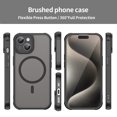 thumbnail image 4 of Asuwish Phone Case for iPhone 15 6.1 inch Compatible with Magsafe Magnetic Translucent Matte Anti-fingerprint Back Military Grade DropProof Shockproof Protective Cell Cover i Phone15 Women Men Black, 4 of 10