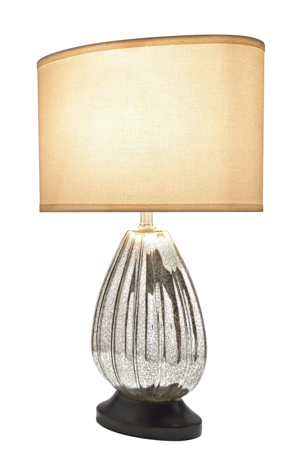 Aspen Creative Turquoise 40175-11 23 High Transitional Glass Table 13 1/2 Wide Clear Finish and Empire Shaped Lamp Shade in White Aspen Creative Turquoise 40175-11 23 High Transitional Glass Table 13 1/2 Wide Clear Finish and Empire Shaped Lamp Shade in White