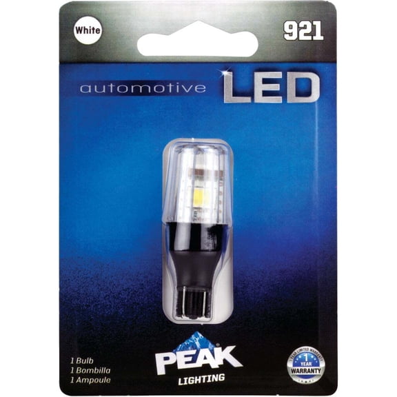 PEAK 921LED-BPP Bright White LED Bulb for Turn Signals, Blinkers, License Plate, Car Interior, Brake Tail Lights, Pack of 1