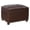 Classic Brown, variant on Leather Ottoman with Storage 24”, Foot Rest Stool Hinged Lid, Dark Brown