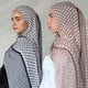 thumbnail image 2 of Guardurnaity Pañuelo palestino de gasa de poliéster, suave hijab, bandana para ocasiones especiales elegantes, pañuelo árabe, no solo para la Accesorio para el cabello dos 70*180, 2 of 6