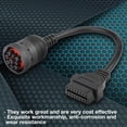thumbnail image 4 of DOACT Truck Diagnose Interface Adapter, Female 16 Pin OBD2 Adapter,Truck Diagnose Interface Female 16 Pin OBD2 9 Pin Adapter Cable for Automotive Diagnostic Tool, 4 of 7