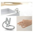 thumbnail image 3 of Copper Capital Letter Open Ring Portable Adjustable Rings Indoor Outdoor Office Shopping Decorative Makeup Jewelry Gift N, 3 of 5