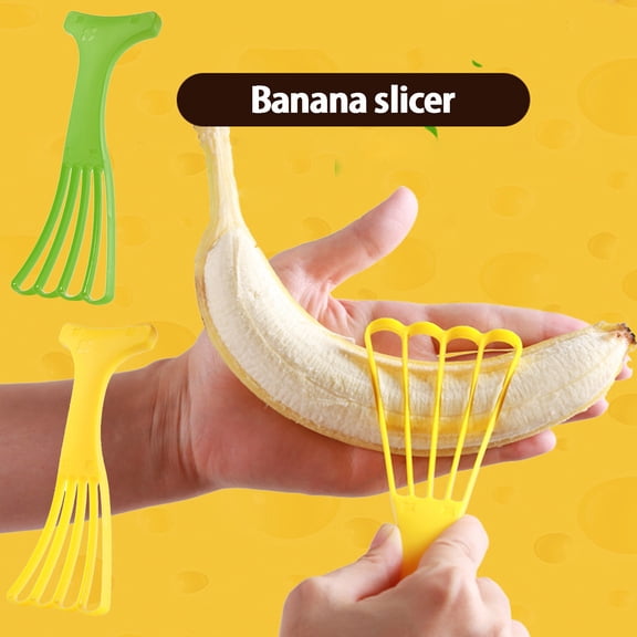 OEFNTAC Banana Slicer Tool Stainless Steel Fruit Cutter Uniform Thickness Easy Clean Kitchen Gadget for Fruit Platters