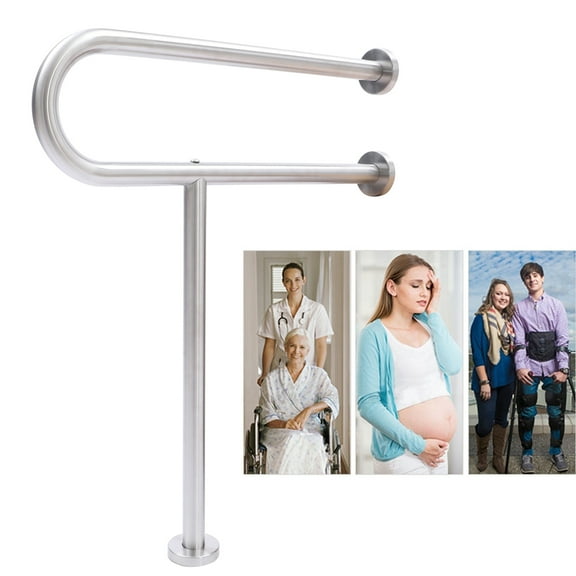 60*75cm Handicap Grab Bars Rails Toilet Handrails Bathroom Safety Bar for Pregnant Women, The Elderly