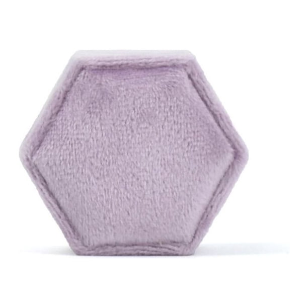 Bearachild Par de anillos joyero hexágono almacenamiento organizador soporte boda para viaje multifunción joyería estuche suministros Almacenamiento y organización del hogar Púrpura
