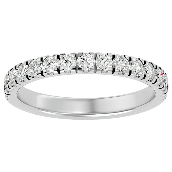 SuperJeweler 1/2 Carat Moissanite Wedding Band In 14 Karat White Gold For Women