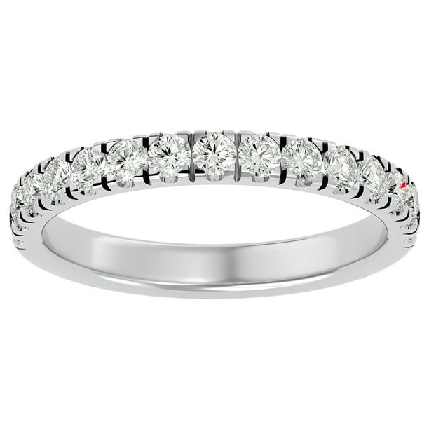 SuperJeweler 1/2 Carat Moissanite Wedding Band In 14 Karat White Gold ...