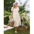 thumbnail image 5 of Ekouaer Cotton Long Nightgowns for Women Short Sleeve Night Gown Button House Dress Lace Trim Sleep Shirt Soft Nightshirt, 5 of 6