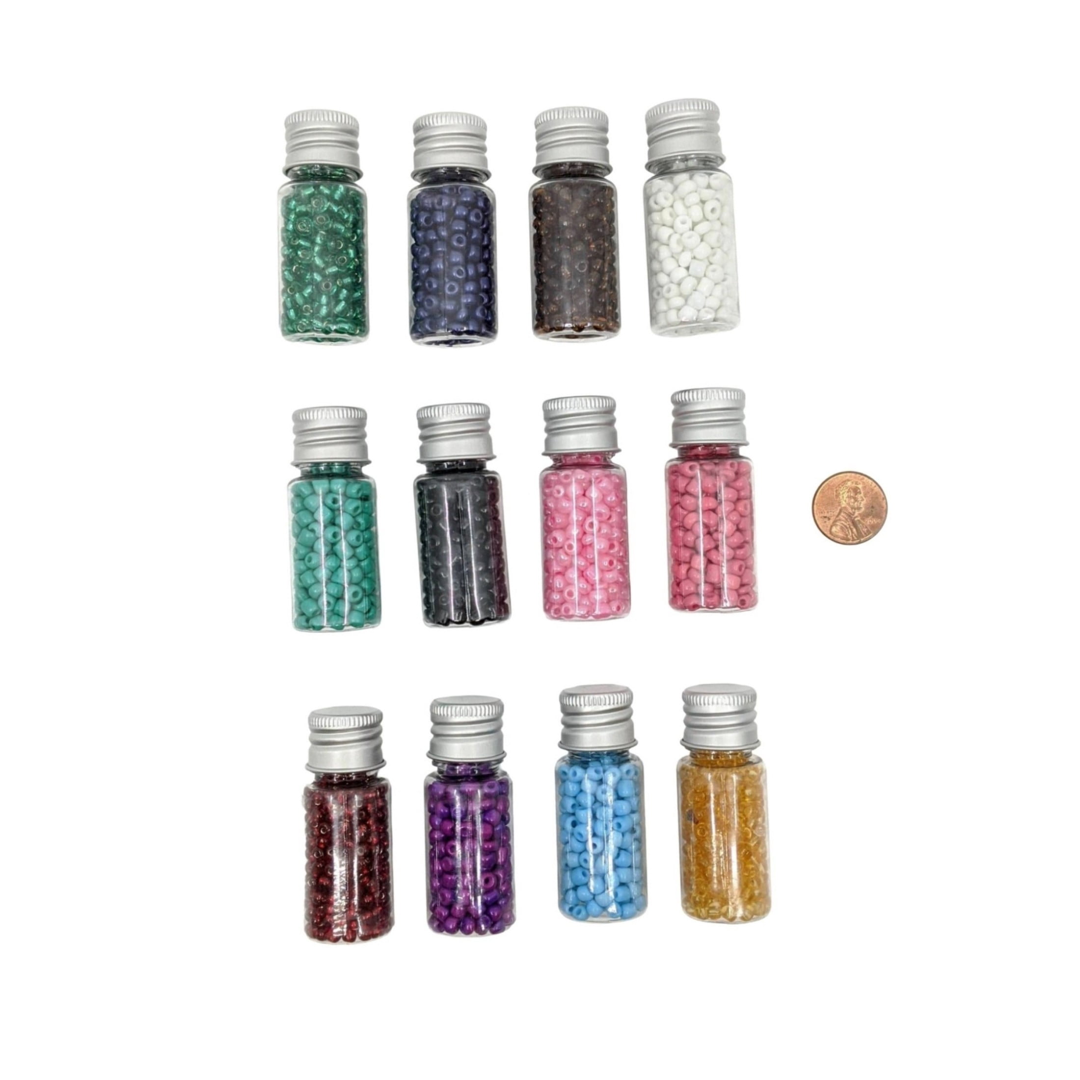 Blue Moon Beads 6 Pack Bright Rainbow Glass Seed Bead Mix for DIY Jewelry Making, 72 Bottles-Unisex, Adult