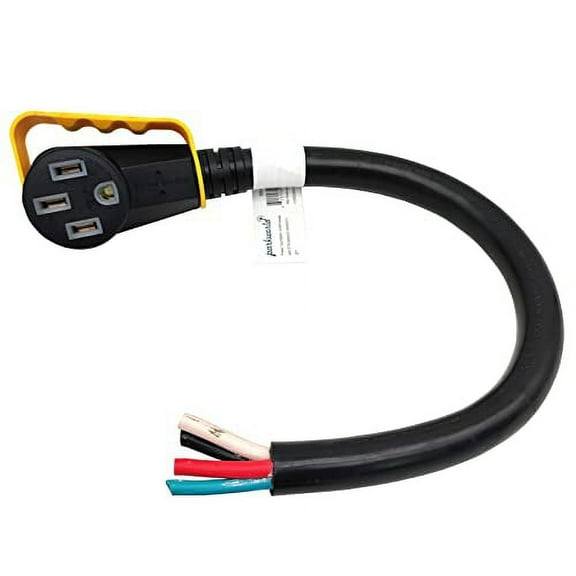 Parkworld 66433 RV / EV Replacement Power Cord NEMA 14-50 Receptacle 50A Female, 14-50R (2FT)