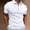 F-755White, variant on ZHOGXU Men's Polo Shirt Short Sleeve Lapel Half Zipper Solid Color Stylish Comfortable Blouse For Casual Daily Wear,Black,L