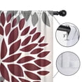 thumbnail image 4 of Blackout Kids Curtains,Red and Gray Floral Pattern Childrens Insulated Curtains Set Of 2,Bedroom Essentials,Toddler Room Decor 52x84in(132x213cm), 4 of 5