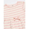 thumbnail image 2 of Touched by Nature Baby and Toddler Girl Organic Cotton Short-Sleeve Dresses 2pk, Pink Gray Scribble, 3-6 Months, 2 of 5