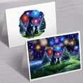 thumbnail image 3 of Happy New Year Great Dane Family Cheer Winter Midnight Firework 7x5in Folded Greeting Card Danes Dog Lover Gifts Single Note Card with Envelope - 02025, 3 of 5