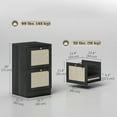 thumbnail image 2 of CoSoTower 2 Drawer Filing Cabinet with Lock, Boho File Cabinet for A4 Letter Size Files with Decorative Rattan Accents, Black, 2 of 7