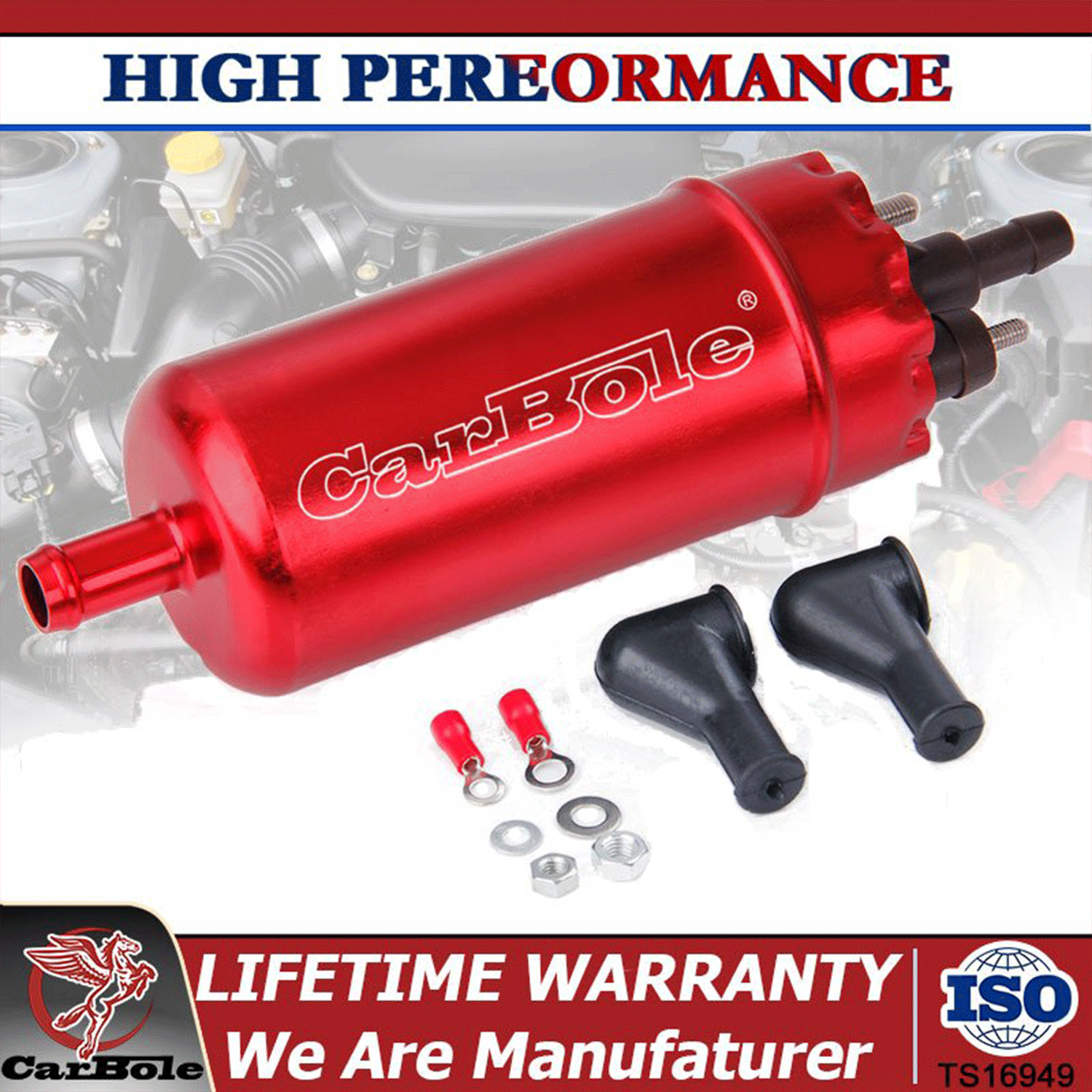 Inline High Pressure Fuel Pump Installation Kit Universal Replacement