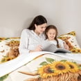 thumbnail image 4 of Manfei Farmhouse Highland Cow Bedding Comforter Set 7pcs, Watercolor Sunflower Full Bedding Set, Floral Butterfly Fitted Sheet Flat Sheet, Microfiber Bedroom Decor, 4 of 8