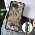 thumbnail image 6 of Case with Clip for Google Pixel 8, Nakedcellphone [Grid Texture] Slim Hard Shell Cover with Stand and [Rotating/Ratchet] Belt Hip Holster Holder Combo, 6 of 10