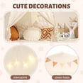 thumbnail image 6 of Large Teepee Tent for Kids: with Star Lights & Flags - Tent for Kids Indoor Kids Teepee for Boys & Girls - Playhouse Inside Canopy Bed for Playroom Gift Toys (Cream), 6 of 15