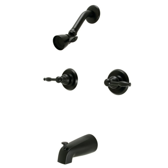 Kingston Brass KB240KL Knight Tub and Shower Faucet, Matte Black