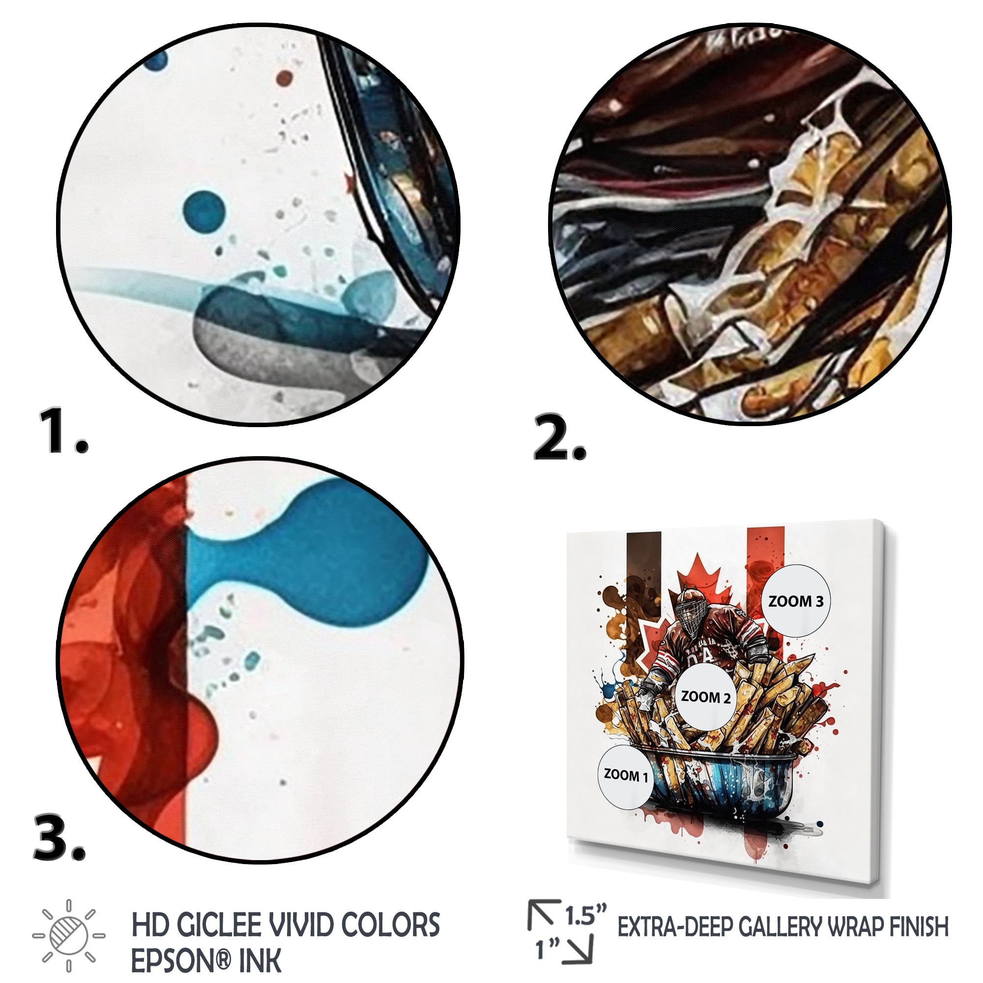 Designart Goal Tender In Poutine I Canvas Wall Art